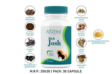 AYUSHINE Rich Josh Capsule – Ayurvedic Energy & Stamina Booster for Men